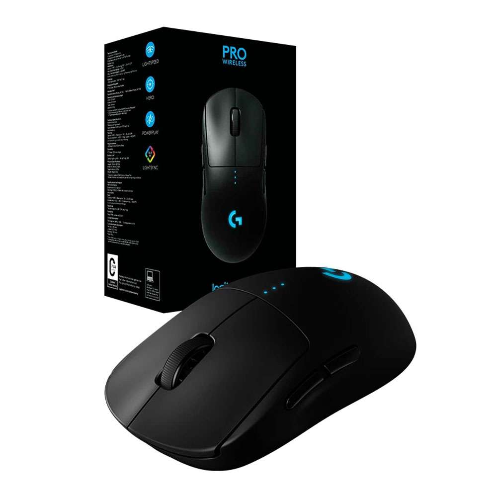 MOUSE LOGITECH G PRO LIGTHSPEED WIRELESS HERO 25K RGB BLACK - vista alternativa